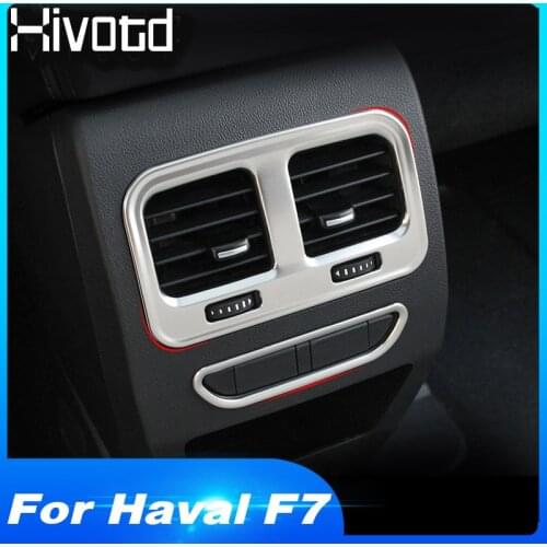 Hivotd For Haval F7 F7X 2019 2020 Car Styling Accessories Armrest Rear Seat Air Outlet Vent Hole Grille Cover Panel Interior