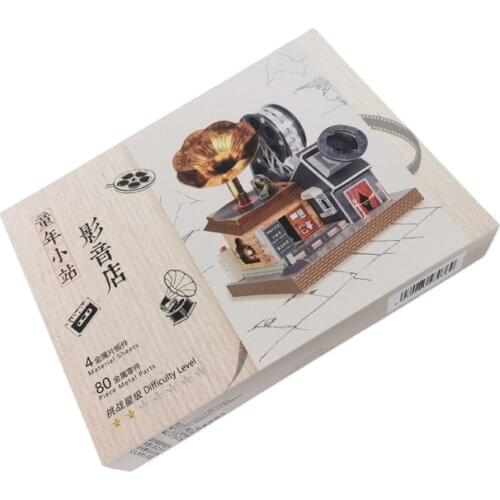 Picture Kingdom 3D Metal Nano Puzzle Childhood fun Video store Model Kits DIY Laser Cut Assemble Jigsaw Toys For Kids Adults