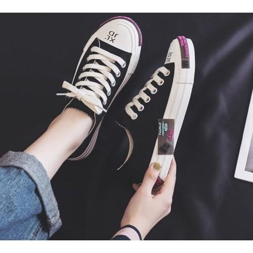 Fashion Summer Women Casual Canvas Sneakers Woman Fashion Solid Shoes Color Women Casual Shoes Flats Canvas U12-49