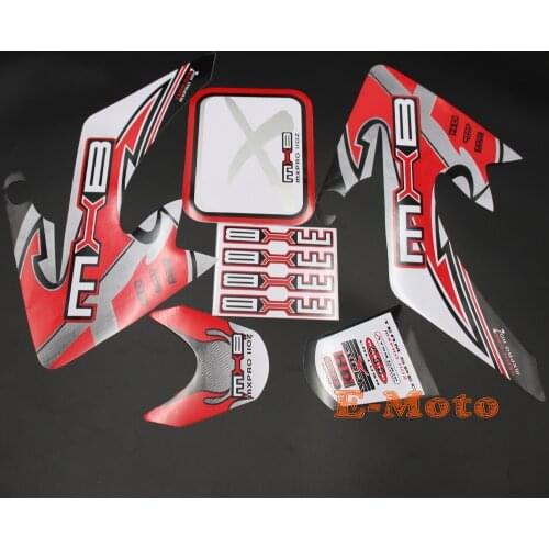 RED DECALS STICKER FOR HONDA XR50 CRF50 DIRT PIT BIKE ROKETA SSR COOLSTER RICARDO NEW