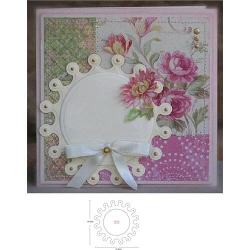 Circle Frame Background Metal Cutting Die Stencil for DIY Embossing Paper Photo Album Cards Making Scrapbooking Dies Cut Mould