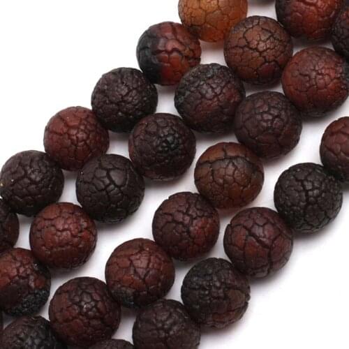 Round frost dream lace agates beads natural GEM stone beads DIY spacer beads for jewelry making strand 15" wholesale