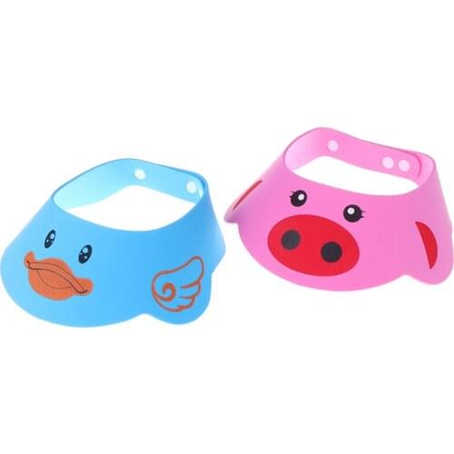 Lovely Adjustable Baby Hat Toddler Kids Shampoo Bathing Shower Cap Wash Hair Visor Caps For Baby Care