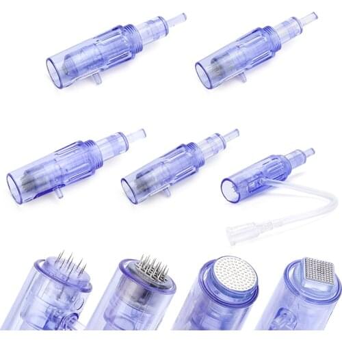 10pcs 2 in 1 Mini Water Mesotherapy Injector Nano Needles With Syringe Tube Skin Care Kit Auto Derma Stamp Pen Microneedles
