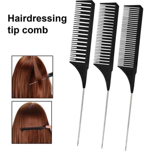 Trendy Comb Good Toughness PC Tip-tail Hair Highlighting Comb for Stylist