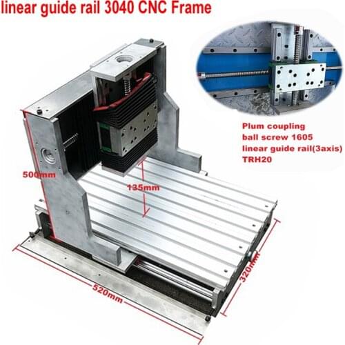 Guide Rail 3040 CNC Frame 3040L linear guideway Frame Ball screw 1605 With motor for DIY CNC Engraving Drilling Milling Machine