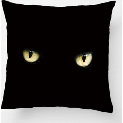 Happy Halloween Throw Pillowcase Decorative Cushion Cover Black Cat Eyes Pillowcases Perfect Gift By Lvsure For Car Seat