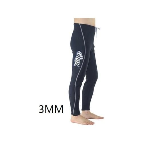 3MM Neoprene Men Fleece Lining Warm Pants Scuba Diving Trousers Spearfishing Triathlon Snorkeling Swimwear Wetsuit KeepWarm Pant