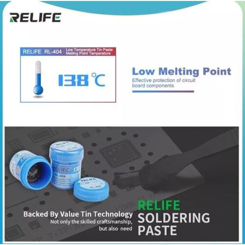 Newest Rl-404 138 ° C Low Temperature Low Temperature Lead-free Solder Paste For High-end Motherboard Repair