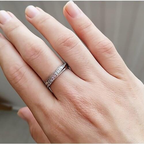 Engagement Wedding Rings For Women Promise Women' Ring Fashion Jewellry Simple Rose Gold Cubic Zirconia Fashion Jewelry R314