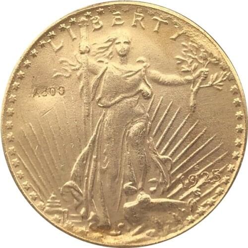 Wholesale Replica 1925-S $20 St. Gaudens Coin Copy 100% coper manufacturing gold-plated