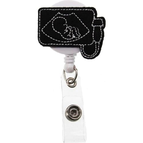 Wholesale Cute Baby Retractable Felt ID Badge Holder Reel
