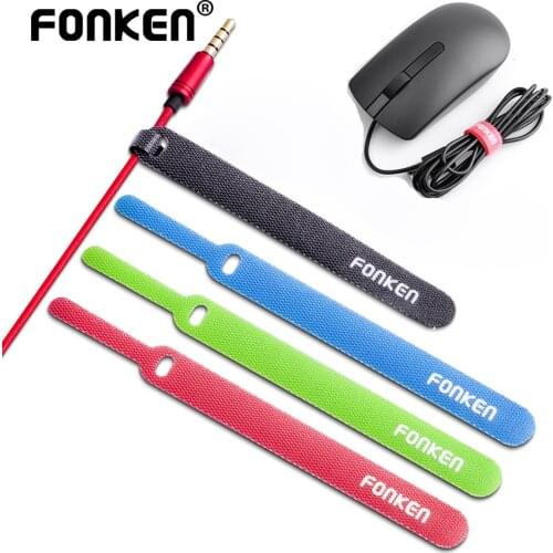 Fonken Phone Cable Organizer Wire Holder USB Cable Tie Desktop Tidy Cable PC Cable Management Cable Mouse Keyboard Cable Winder