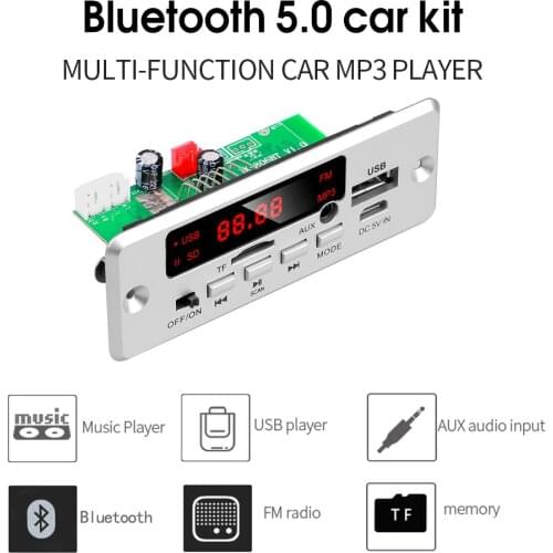 Kebidu Mp3 decoder board Mini bluetooth audio module display speaker remote control Audio Receiver Mp3 module with amplifier