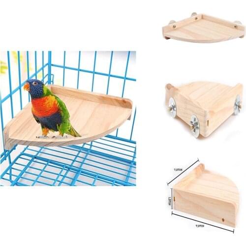 2cps Bird Toys Pet Bird Parrot Wood Platform Stand Rack Toy, Hamster Branch Perches For Bird Cage Toys