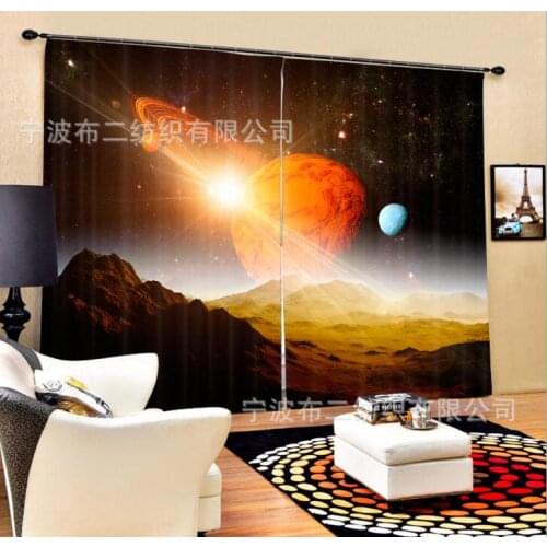 Star Curtain Luxury Blackout 3D Window Curtains For Living Room Bedroom Customized size Drapes Cortina Rideaux Cushion cover