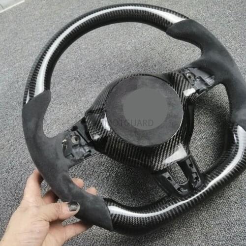 Alcantarar Carbon Fiber Steering Wheel Fit For Volkswagen Golf 6 GTI MK6 / Polo GTI / Scirocco R (no button no airbag no paddle)