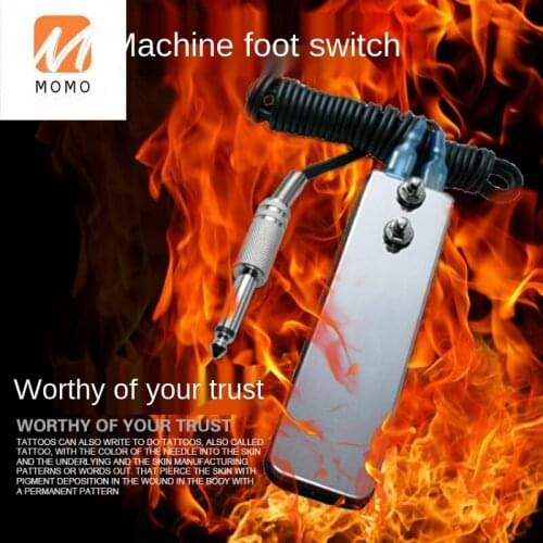 Silver Flat Pedal Tattoo Machine Footswitch Power Accessories Pedal Makeup Beauty Tools