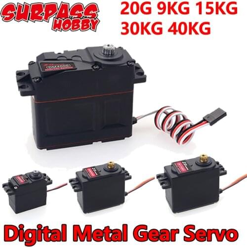 Waterproof Digital Servo 20G 9KG 15KG 30KG 40KG High Speed Metal Gear Digital Servo Motor for 1/8 1/10 1/12 Scale RC Car Boat
