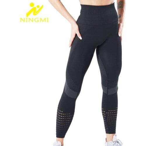 NINGMI Sport Pants Legging Women Slim Waist Trainer Body Shaper Control Panties Slimming Pants Shapwear Warming Trouser