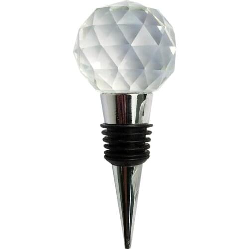 Wedding Gifts Zinc Alloy Crystal Ball Sparkling Wine Sealed Bottle Plug Sealer Convenient Champagne Stopper