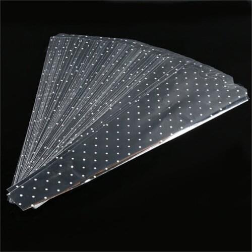 100pc Wedding Floral Pack Valentines Day Rose Single Flower Wrapping Paper Plastic Opp Bag Floral Packaging Materials Accessory