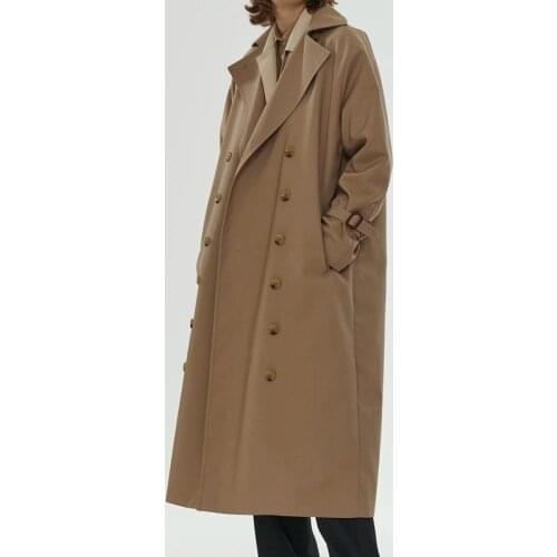 Женские двубортные тренчи VNXIFM China At AliExpress