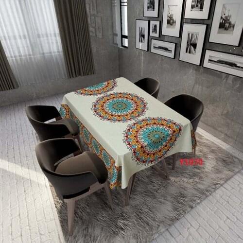 Waterproof and anti-pollution national wind Mandala Muslim polester cotton digital printing tablecloth fabric c ok