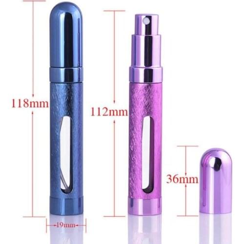 500pcs/Lot 12ML Top Quality Travel Perfume Bottle Aluminum Empty Spray Perfume Atomizer Glass Bottle Wholesale SN395