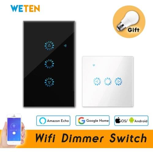 Wifi Dimmer Switch 220V 110V Smart Light Touch Switch for LED Lamp, eWelink App Voice Control Work with Alexa Google Home US EU