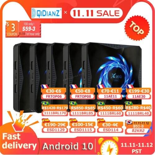 X96Q MAX Smart TV BOX Android 10 6K H616 Quad Core 4K Media player Play Store Free App Fast Android tv Set top BOX 2020