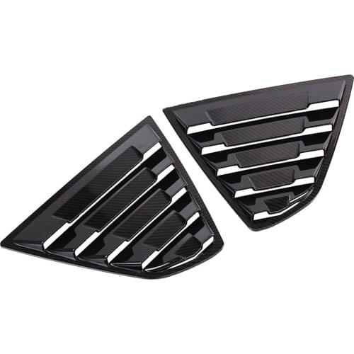 1 Pair Black Car Plastic Louver Cover Window Vent Trim Carbon Fiber Texture Fit for Toyota Camry 2021 2020 2019 2018