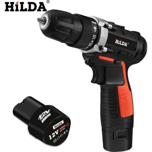 12V rechargeable Drill household Cordless Screwdriver Lithium Battery Power Tools Two speeds torque drill