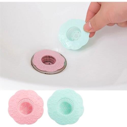 2Pcs Kitchen Bathroom Anti Clogging Drain Sink Sewer Debris Filter Net network Squid silicone anti-clogging filter Kitchen F80