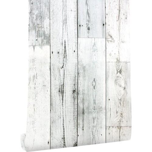 6M Vinyl 3D Rustic Wood Wallpaper Peel and Stick Wallpaper Self Adhesive Wallpaper Wood Contact Paper Decorative