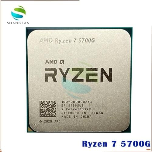 AMD Ryzen 7 5700G R7 5700G 3.8GHz Eight-Core 16-Thread 65W CPU Processor L3=16M 100-000000263 Socket AM4 NO FAN