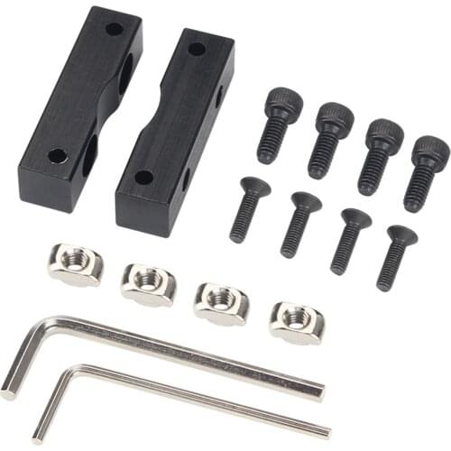 Aluminum Alloy Z axis Stepper Motor Mount Block 3D Printer Upgrade Kit 3D Printer Z Axis Stepper Fixed Rack with Nuts Screws