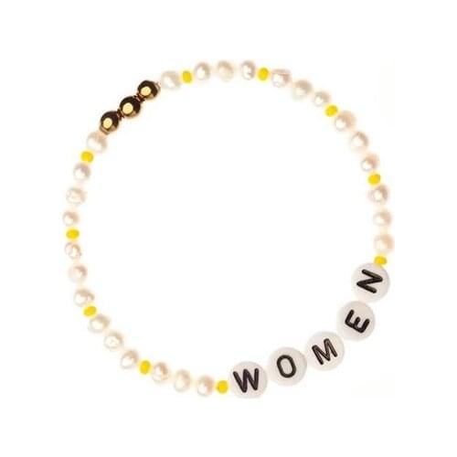 Boho color beaded bracelet real freshwater pearl bangle exquisite trendy jewelry name arm accessories gifts for friends couple