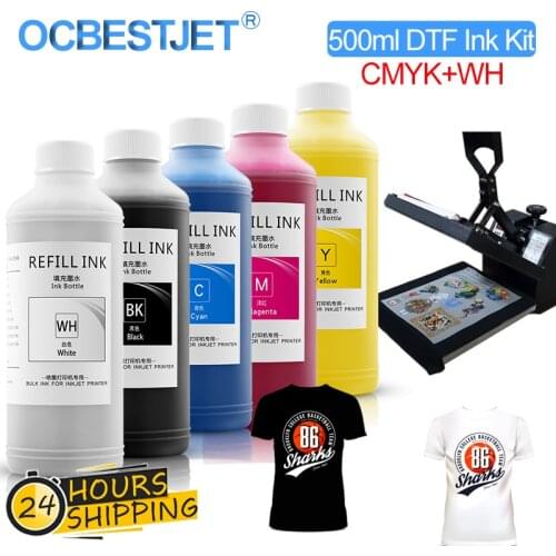 500ML*5 DTF Ink Film Transfer Ink For DTF Direct Transfer Film Inkjet Printer For DTF Printing PET Film Printing And Transfer