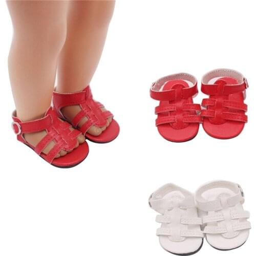 Baby Doll Fashion Doll Shoes Dress Sandals For 18 Inch Our Generation Girl Boy Doll Accessories For Girl Doll Toy J0125