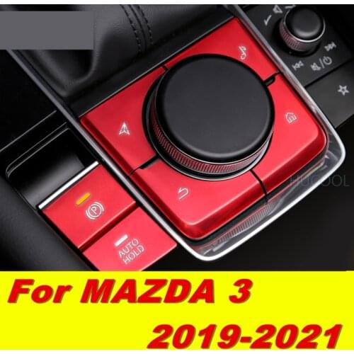 For Mazda3 Mazda 3 2019 2020 2021 Modified multimedia Electronic handbrake decoration Button stickers Decorative sequins