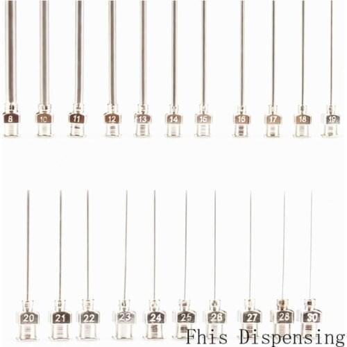 Pack of 12 W/ISO Standard Dispensing Needle Blunt Tip 1.5 Inch Tubing Length Metal S.S 8G~30G