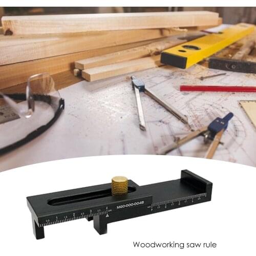 Woodworking Depth Gauge Aluminum Alloy Depth Ruler Table Saw Slot Adjuster Woodworking Tools For Push Saw Stencil 5-40mm