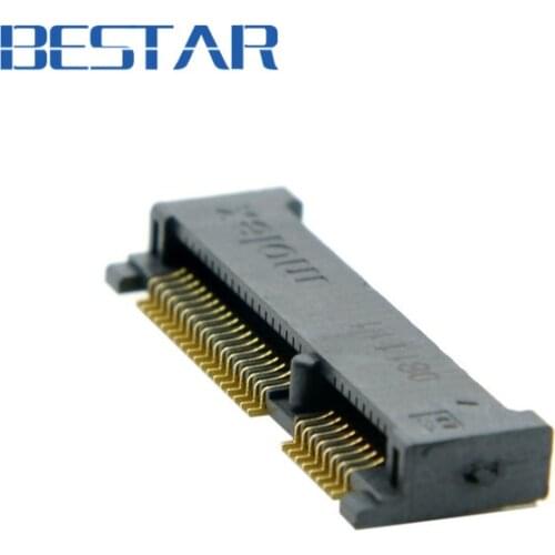 Mini PCI-E pci express pcie mSATA 52pin 4.0mm Height Receptacle female socket connector adapter Board Mount SMT for SSD