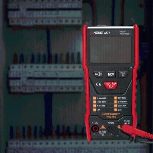 M21 Auto Range Multimeter True RMS Digital 6000 Counts NCV Flashlight Multimeter