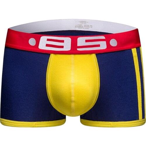 2020 BS Brand Men Boxer Underwear New Cotton U Pouch Sexy Underpants Cueca Cotton Pants Boxer shorts Male Panties BS70