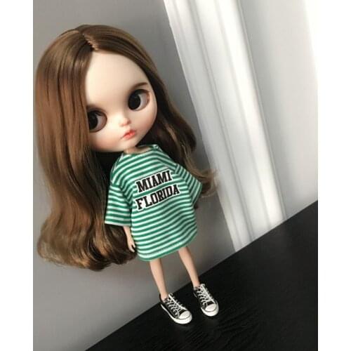 HOUZIWA 30CM Doll Outfit T-shirt Clothes For Blyth Dolls