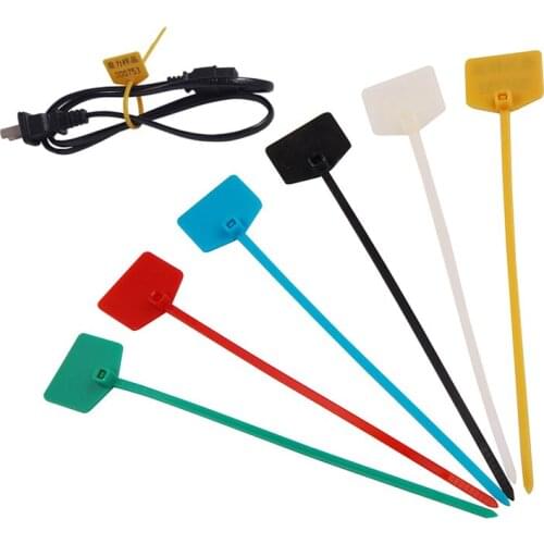 20pcs Nylon Cable Ties with Label Tag Self-locking Zip Ties L: 120 mm Colours Select