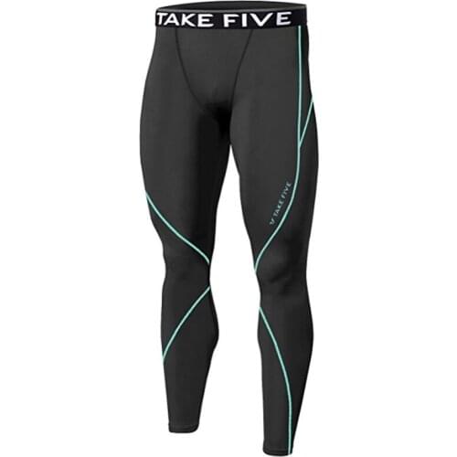 Newest Skin Tights TakeFive Compression Base Layer Black Running Pants Mens-506