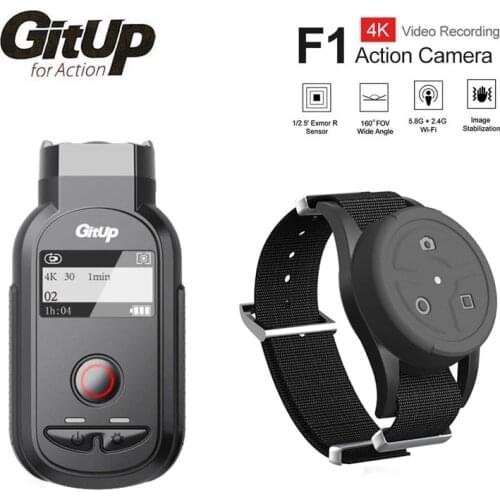 New GitUp F1 WiFi 4K 3840x2160p Sport Action Camera Video Dash Cam Ultra HD Time Lapse Outdoor Video Recorder W/Remote Control